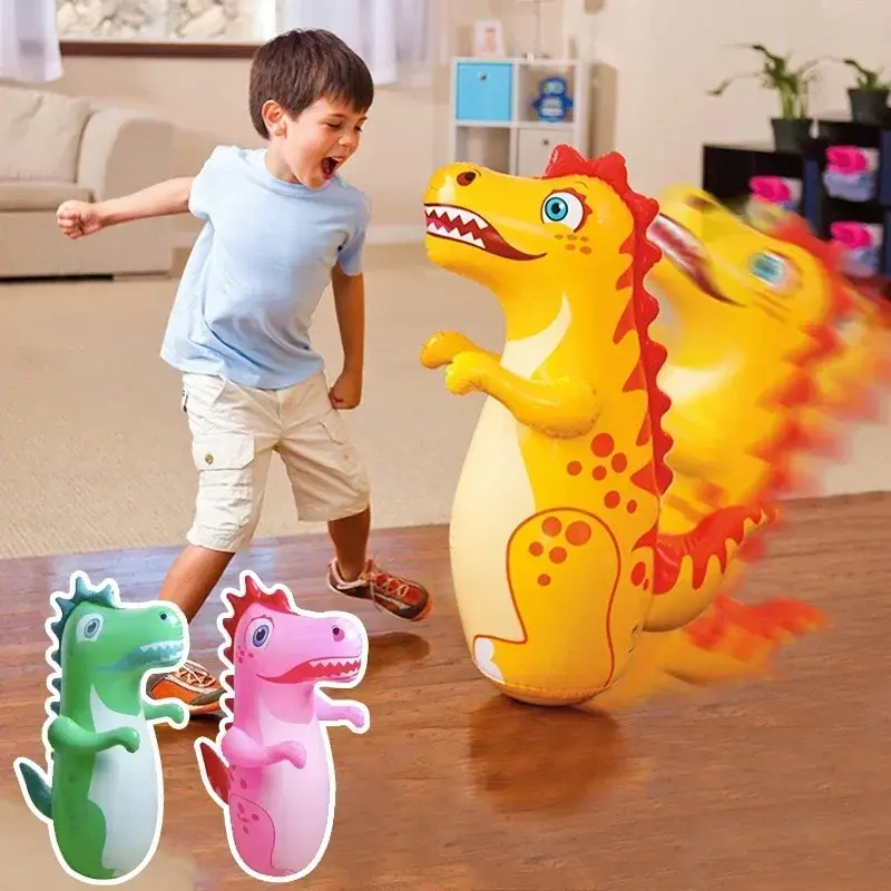 Outdoor Sport Activities For Kids - Inflatable Tumbler Boxing Standing Punching Bag
