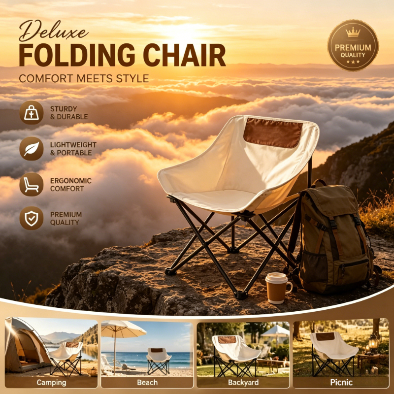 Outdoor Sport Chairs - Ergonomic Foldable Outdoor Chair, Ultra Light