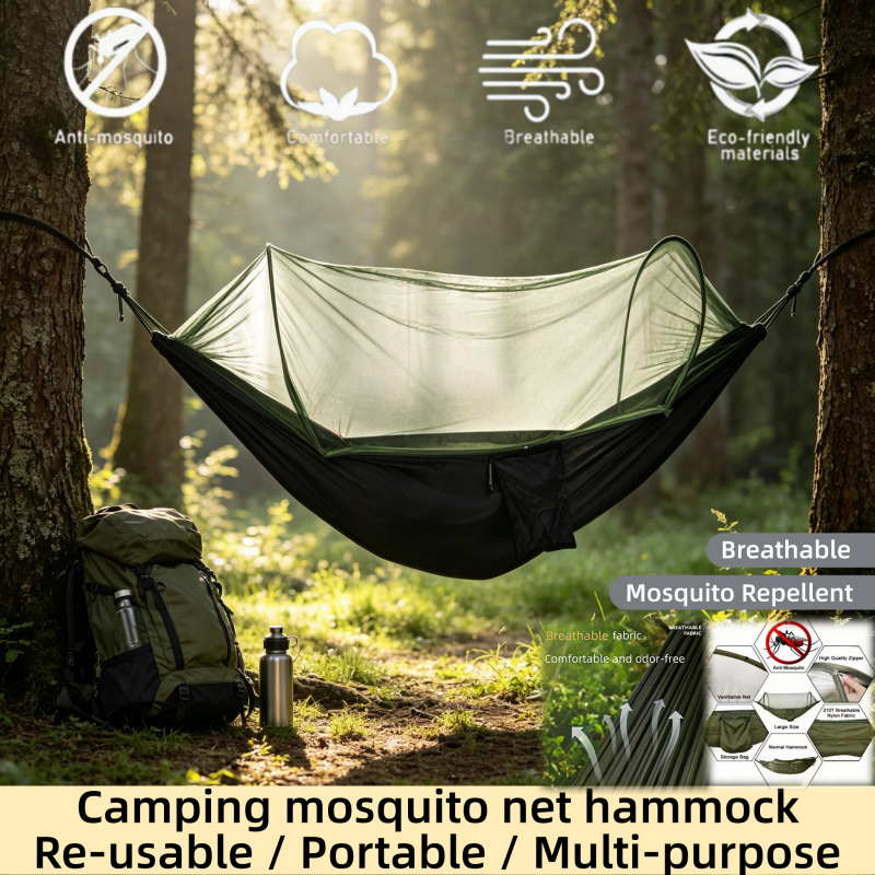 Outdoor Sport Chairs - Portable outdoor camping hammock, mosquito net