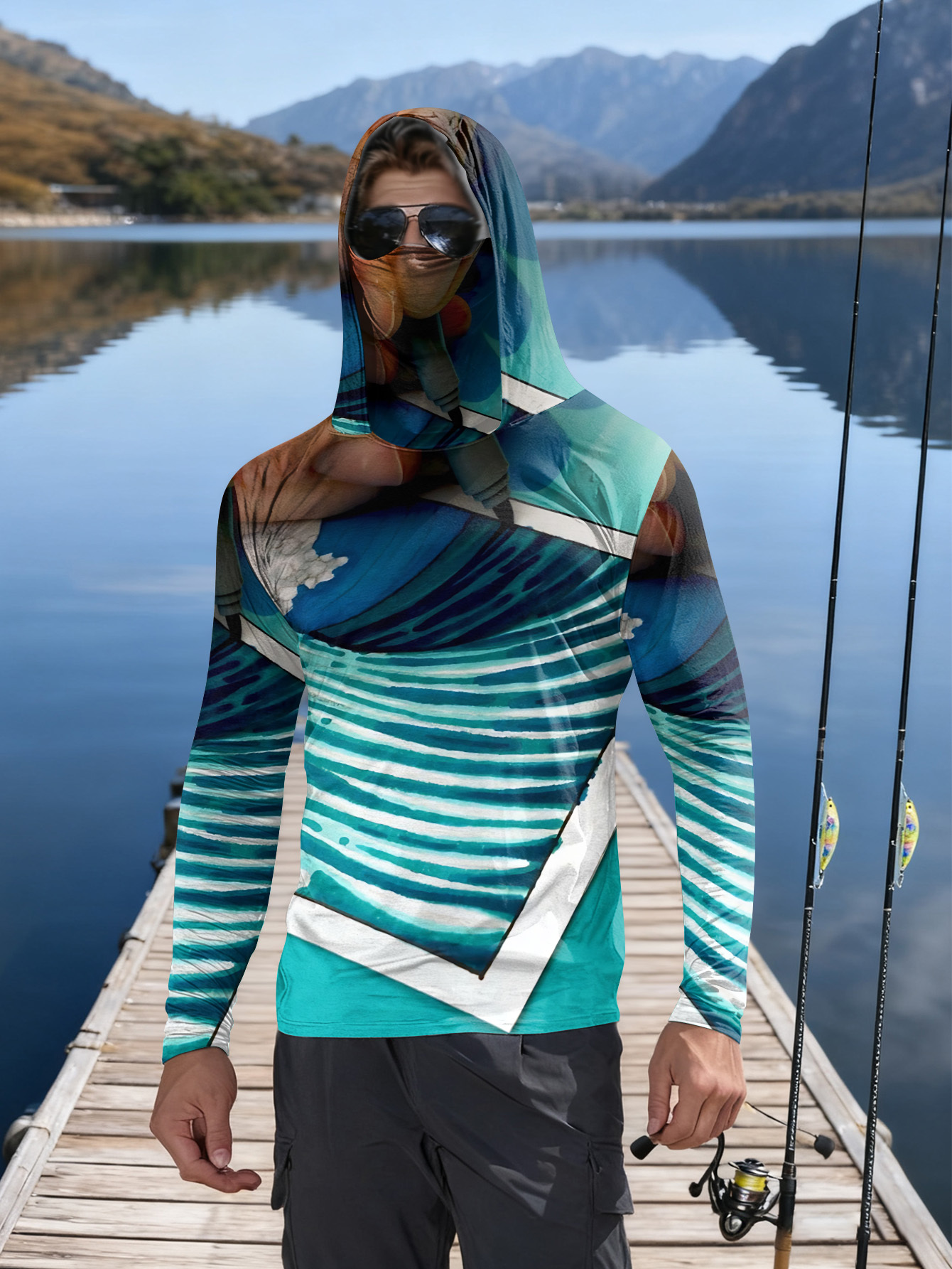Outdoor Sport Is - Fishing hooded sweatshirt men's long-sleeved sun