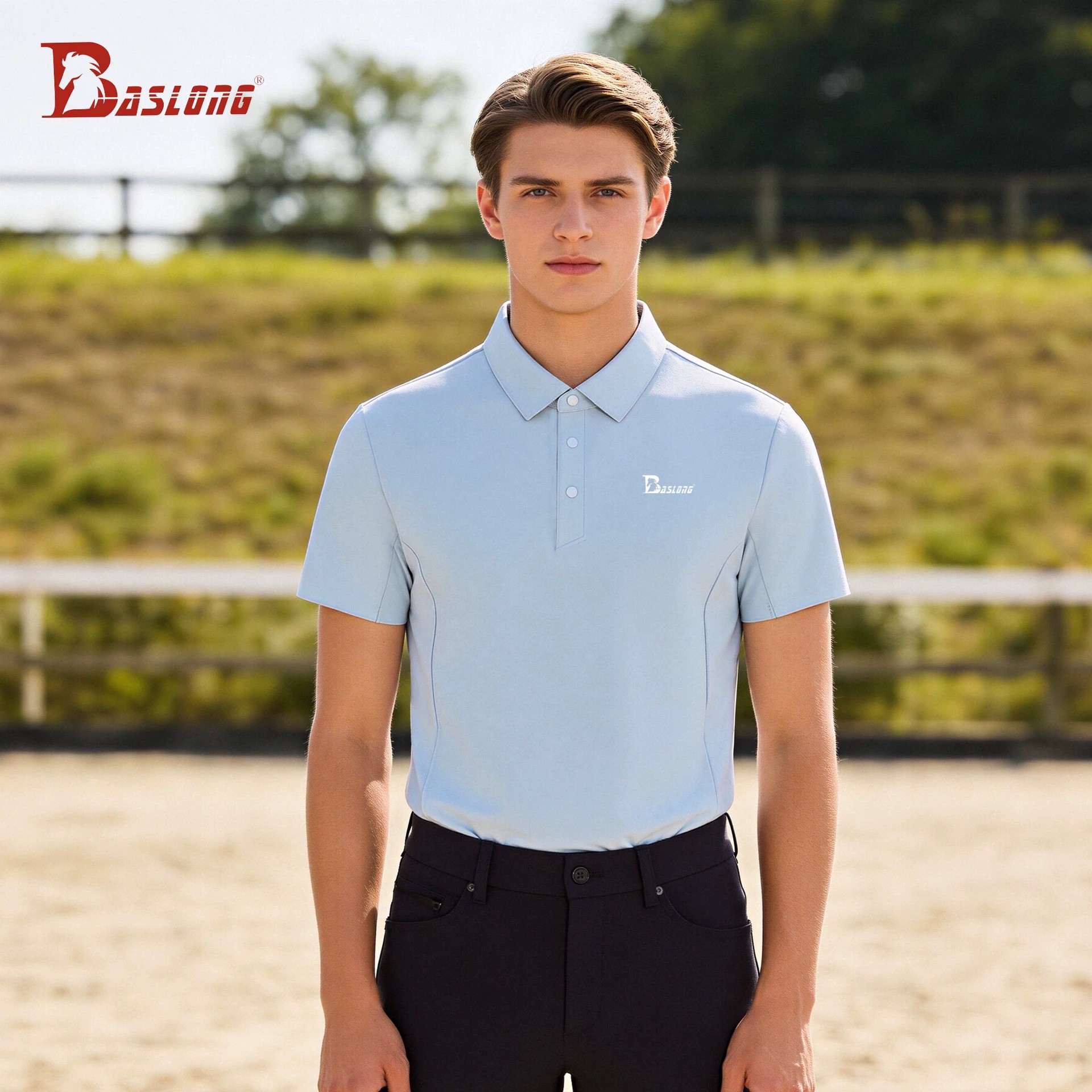 Polo Shirt Equestrian - Baslong Equestrian Quick-dry Polo Shirt -