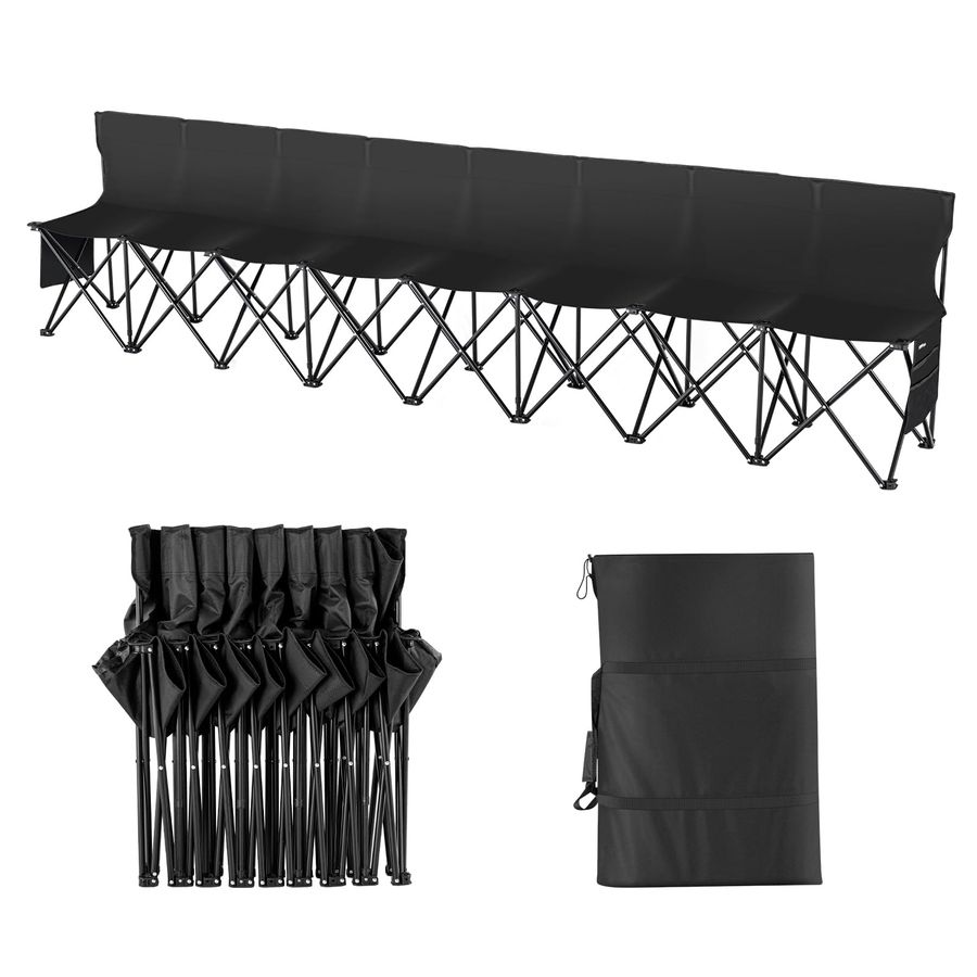 Outdoor Sport Bench - Portable Folding Bench, 8 Seats Foldable