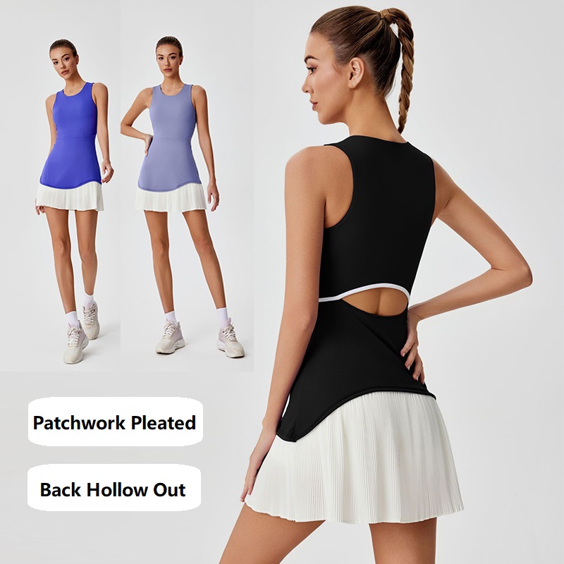 Summer Tennis Dress Hollow Out - Outdoor Sport Dress ulasan dan harga