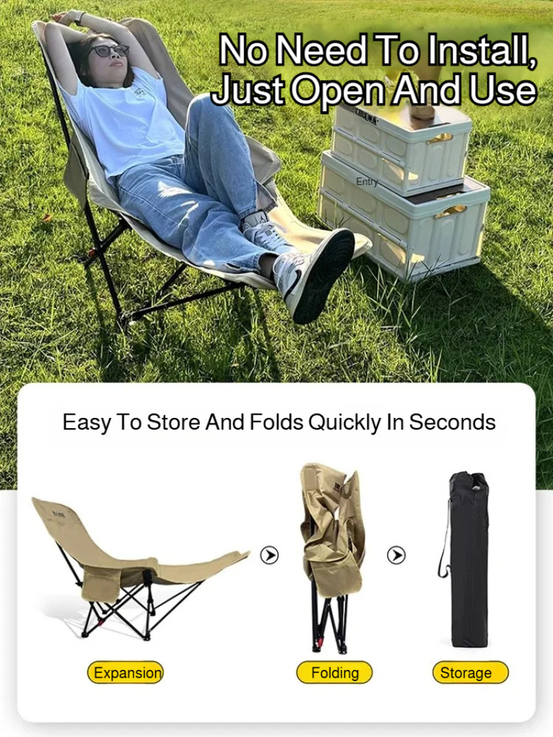 Portable Folding Recliner Beac - Outdoor Sport Chairs ulasan dan harga