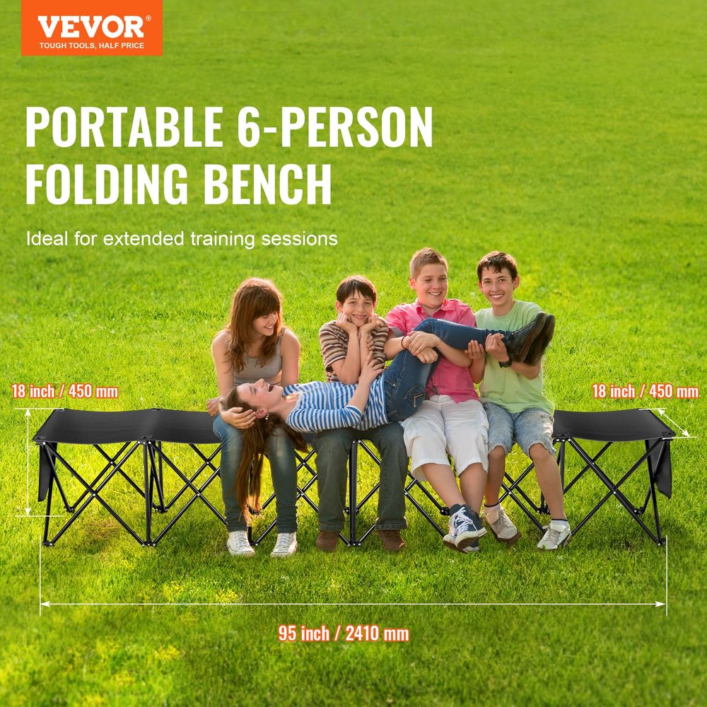 Portable Folding Bench, 6 Seat - Outdoor Sport Bench ulasan dan harga