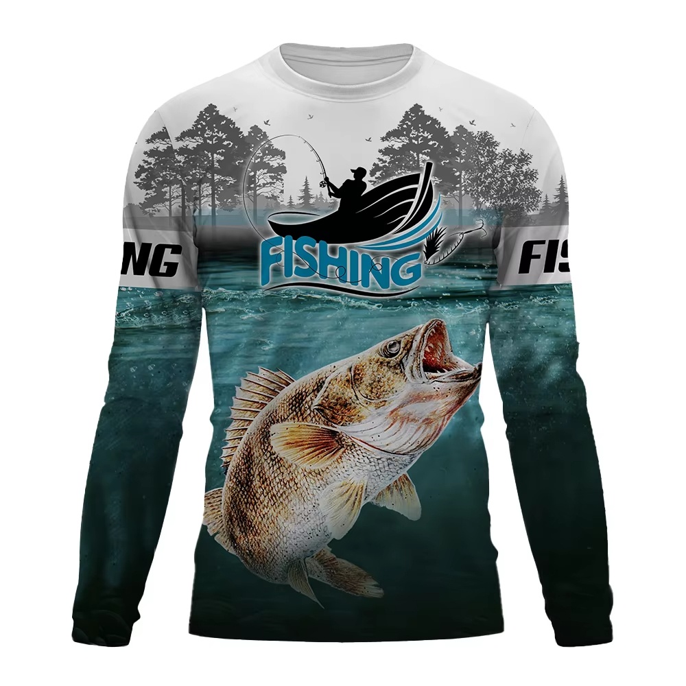 Fashion Fishing Theme Long Sle - Outdoor Sport Is ulasan dan harga