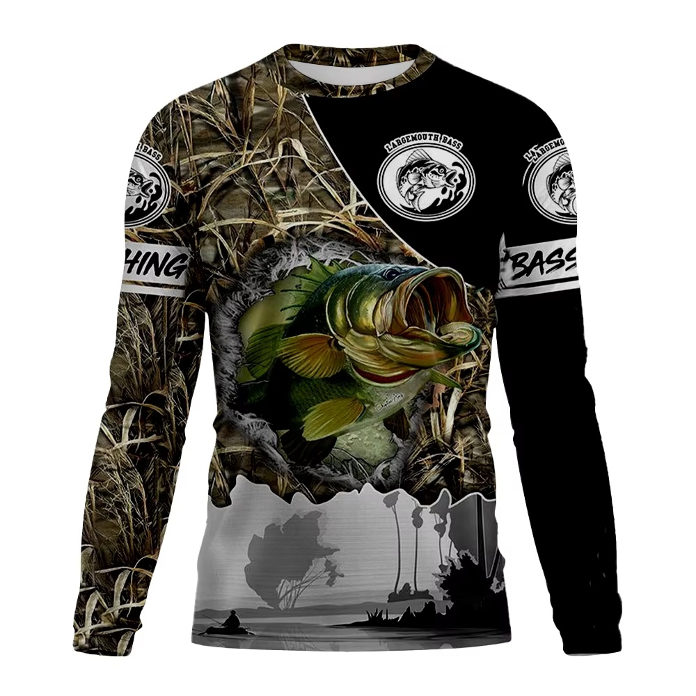 Fashion Fishing Theme Long Sle - Outdoor Sport Is ulasan dan harga