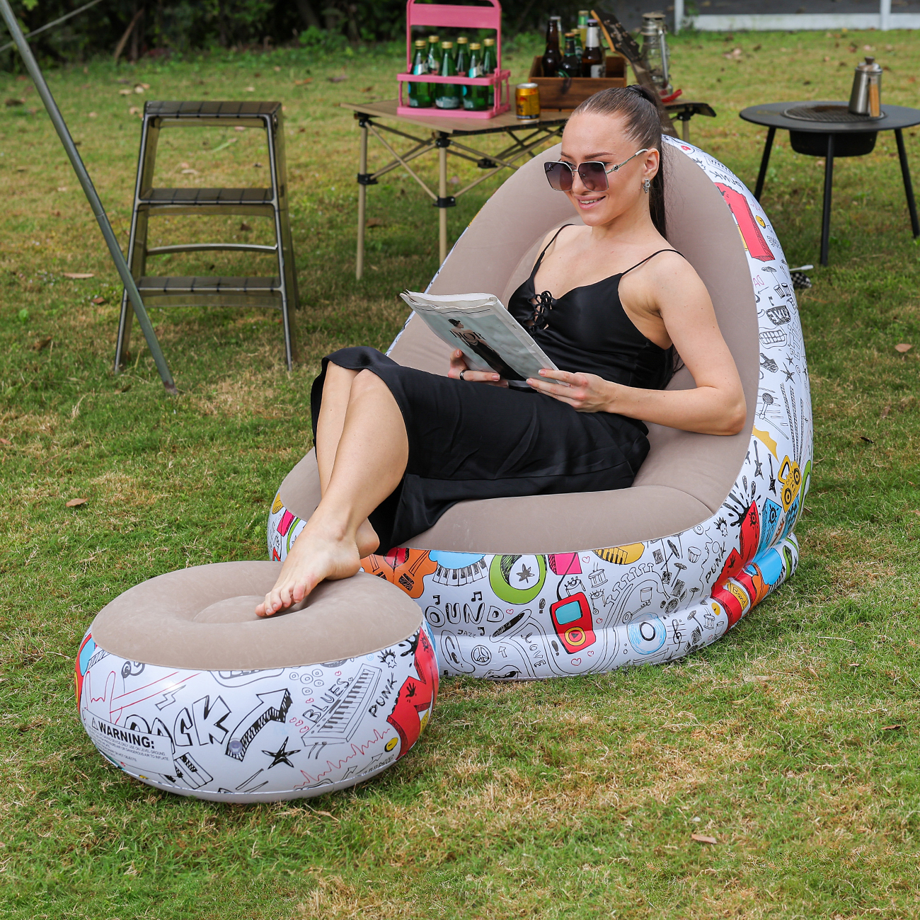 1PC Inflatable Lounger Chair w - Outdoor Sport Chairs ulasan dan harga