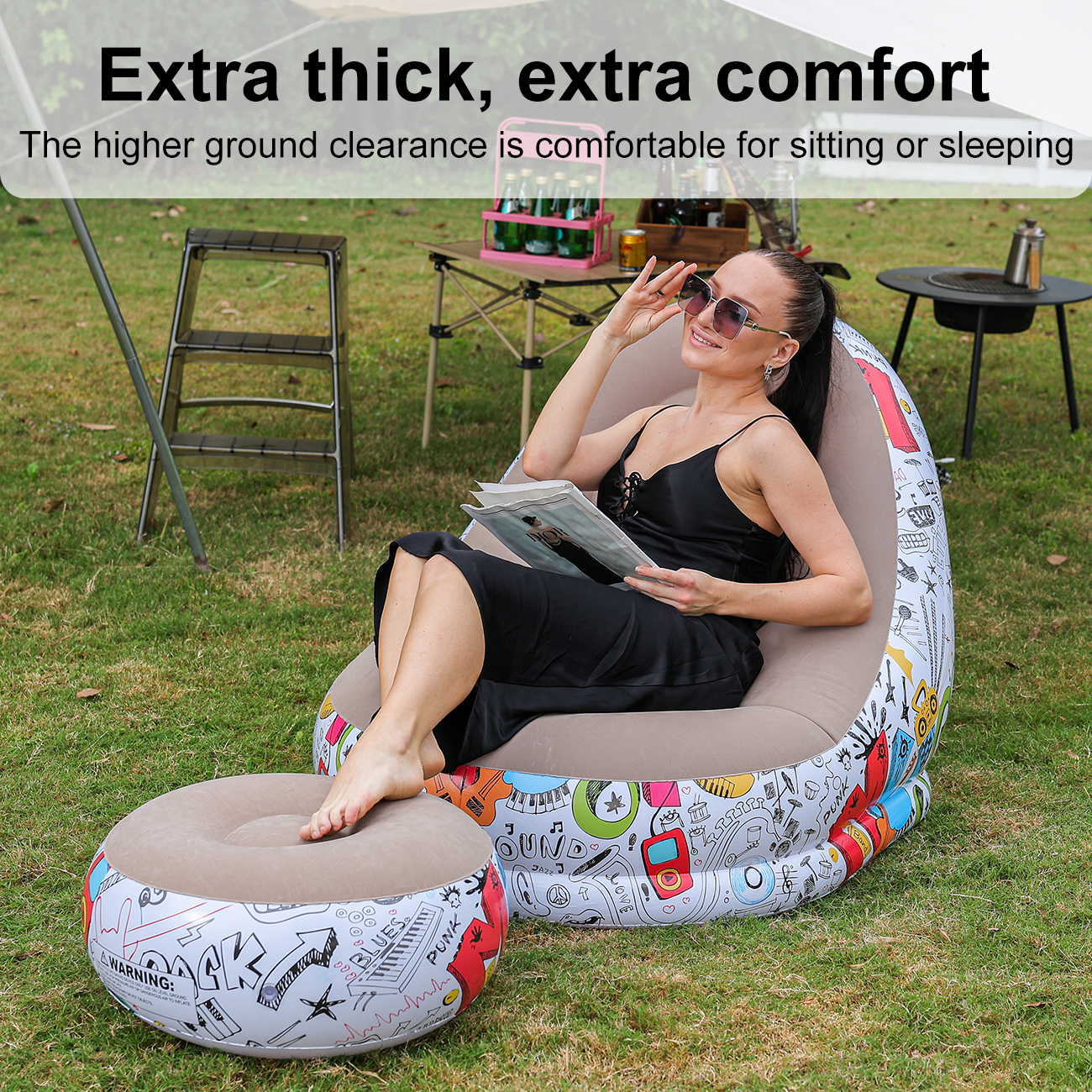 1PC Inflatable Lounger Chair w - Outdoor Sport Chairs ulasan dan harga