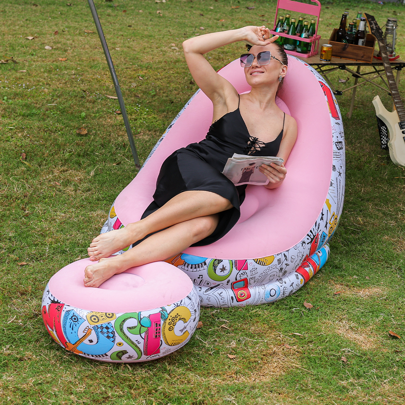 1PC Inflatable Lounger Chair w - Outdoor Sport Chairs ulasan dan harga