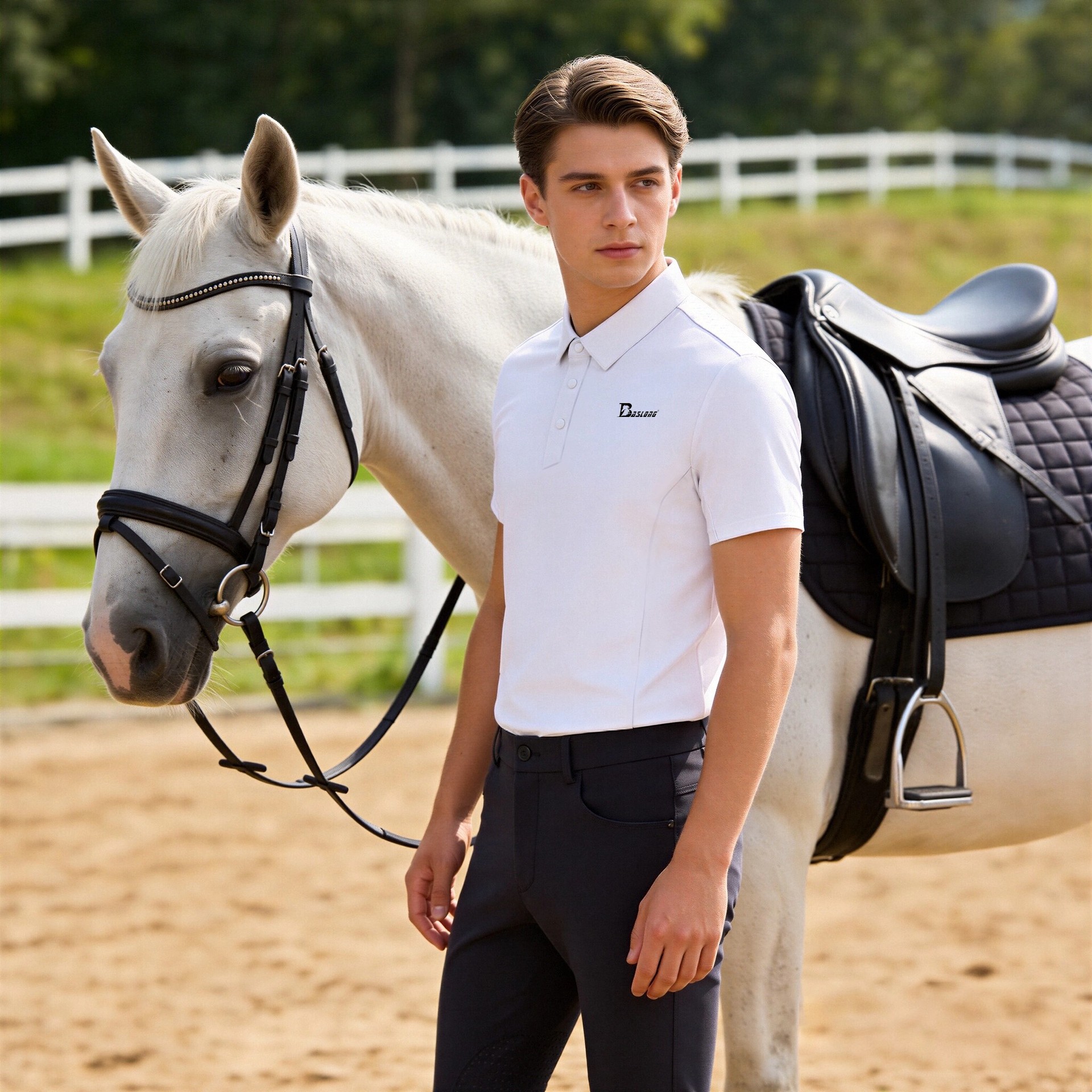 Baslong Equestrian Quick-dry P - Polo Shirt Equestrian ulasan dan harga