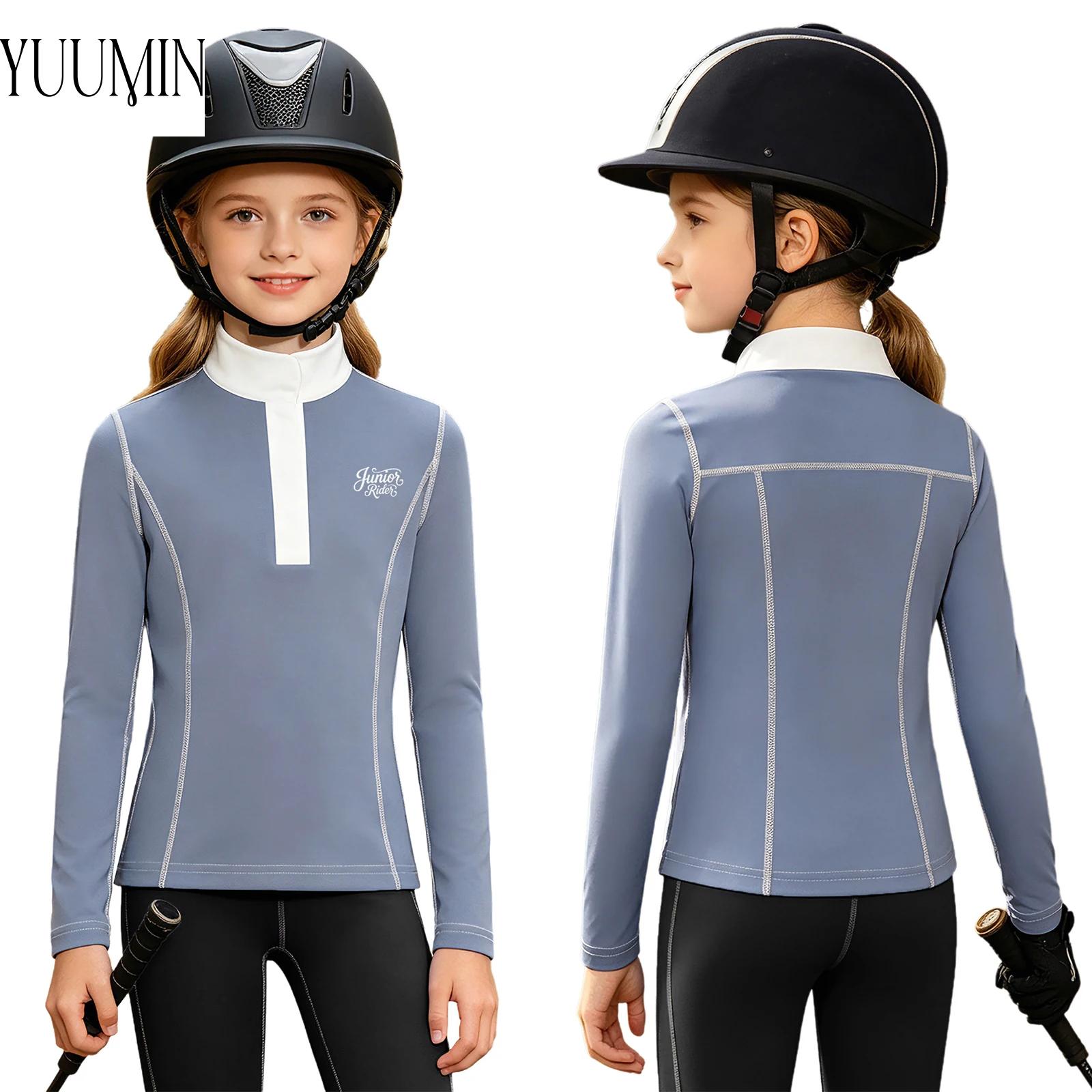 Kids Girls Equestrian Show Shi - Polo Shirt Equestrian ulasan dan harga