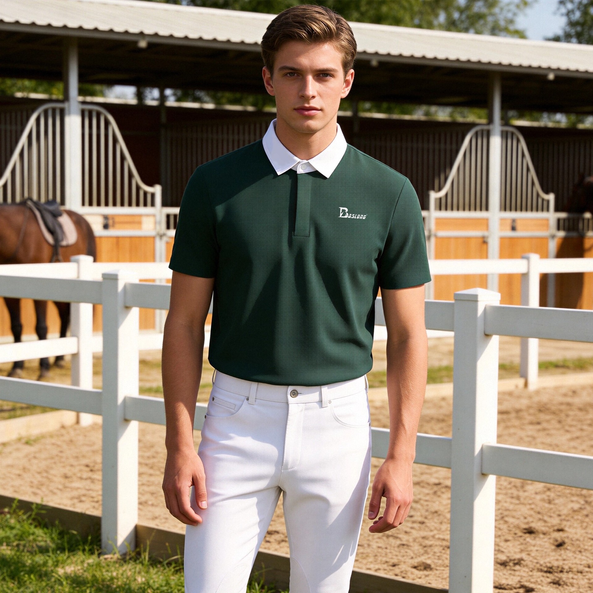 Baslong Spring/summer Equestri - Polo Shirt Equestrian ulasan dan harga