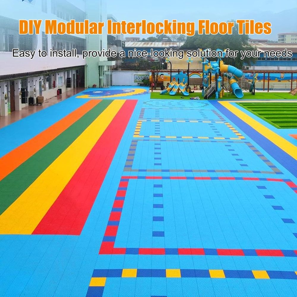 12 Outdoor Interlocking Floor  - Outdoor Sport Court Tiles ulasan dan harga