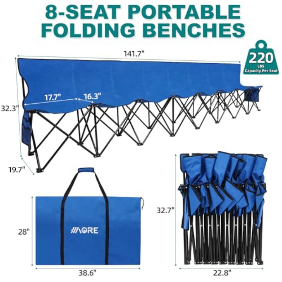 Portable Folding Bench, Foldab - Outdoor Sport Bench ulasan dan harga