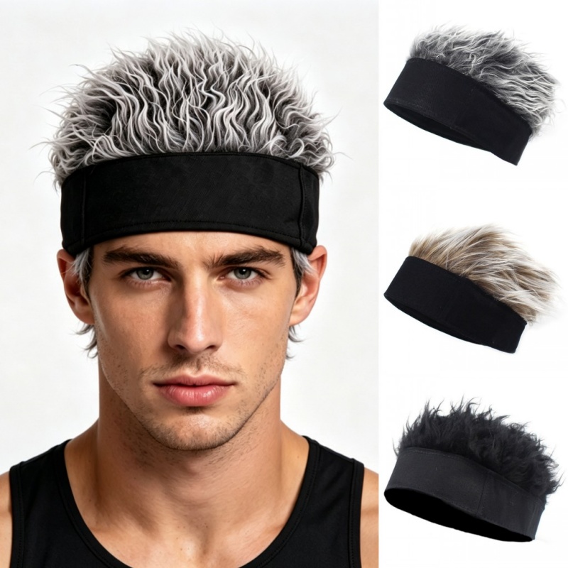Men Womens Synthetic Wig Spike - Outdoor Sport Hat ulasan dan harga